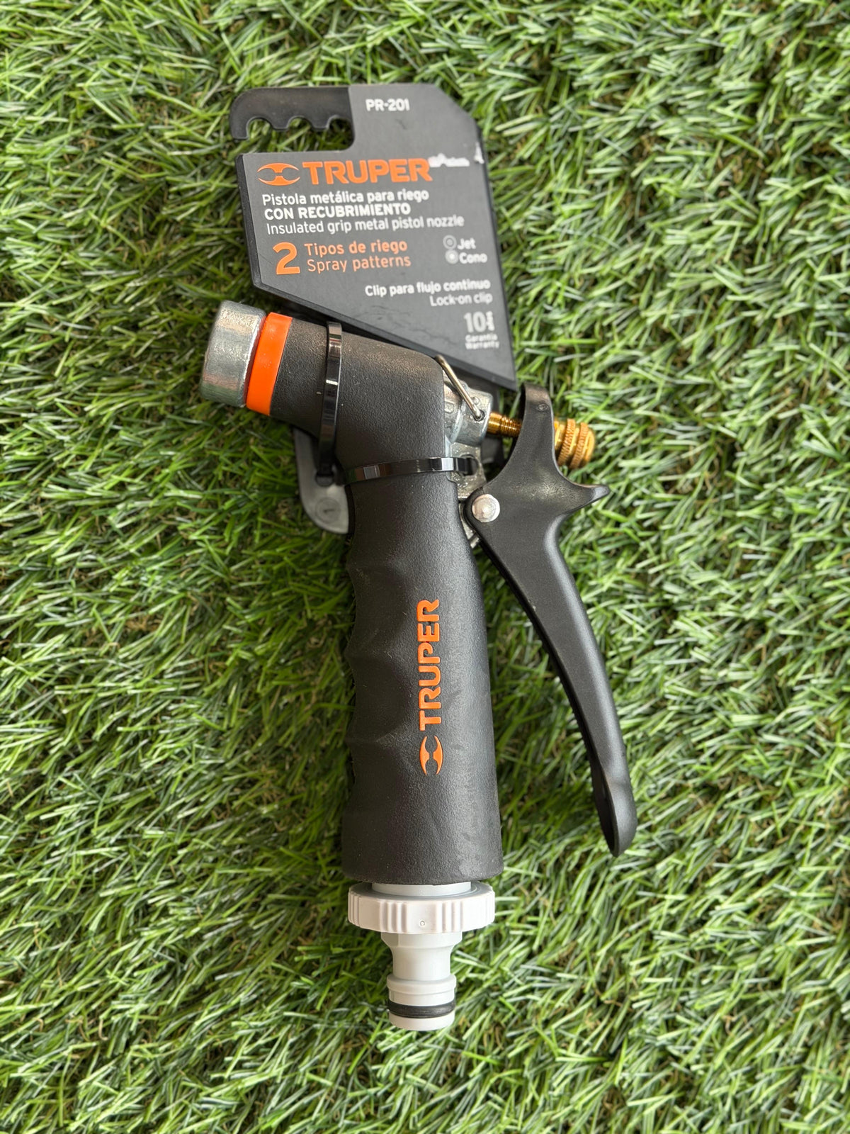 Pistola metalica riego truper